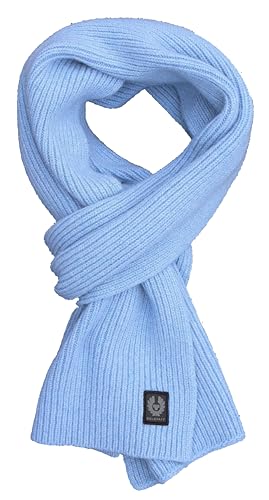 Belstaff Schal Strickschal Dock Scarf Wolle Blau Blue Sky made in UK