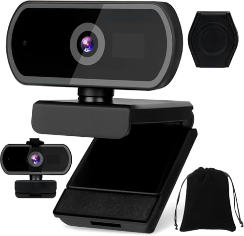 KIMIGO Full HD Webcam,USB a Webcam Mit Mikrofon für Pc,Webcam Full HD 1080P,Webcam für Laptops,USB-Webcam,für Laptop,Pc,Desktop für Live-Streaming,Videoanruf,Konferenz,Online-Unterricht,Spiel