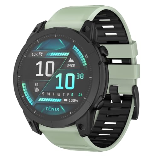 U-LIMVE Armband für Garmin Fenix 8 43mm/Fenix 7S Pro/Fenix 7S/Fenix 6S Pro/Fenix 6S/Fenix 5S/Epix Pro 42mm/Descent MK3i 43mm/Descent Mk2S, QuickFit 20mm Silikon Armband