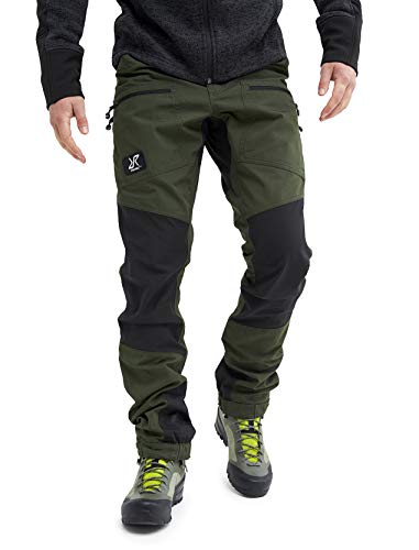 RevolutionRace Herren Nordwand Pro Pants, Hose zum Wandern und für viele Outdoor-Aktivitäten, Forest Green, L