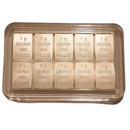 nelier 10g Silberbarren in Kapsel Silber Valcambi - 10 * 1 g Barren CombiBar Schweiz