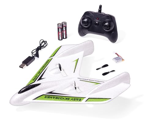 Carson 500505035 Easy Skydreamer 2.4G 100% RTF grün - ferngesteuertes Flugmodell, RC Flugzeug, Robustes RTF (Ready to Fly) Modell für Einsteiger, inkl. Batterien und Fernsteuerung