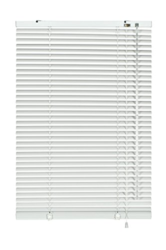 Deco Company Alu-Jalousie ohne Bohren, Zum Klemmen, Inkl. Klemmträgern, Sichtschutz, Lichtschutz, Blendschutz, Aluminium-Jalousie, Weiß, 80 x 220 cm