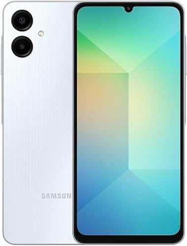 SAMSUNG Galaxy A06 4G LTE Globale Version SM-A065F/DS, NO NFC, Display 6,7 Zoll, Dual-SIM 50 MP, Dual-Kamera, Blau (Light Blue), 64 GB