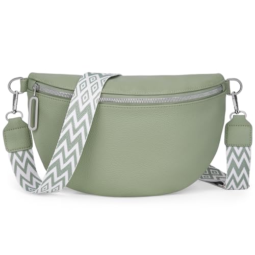 GSenhui Bauchtasche Damen Groß Umhängetasche Frauen Crossbody Bag Veganes Leder Gürteltasche Klein Handtasche für Reisen Wandern