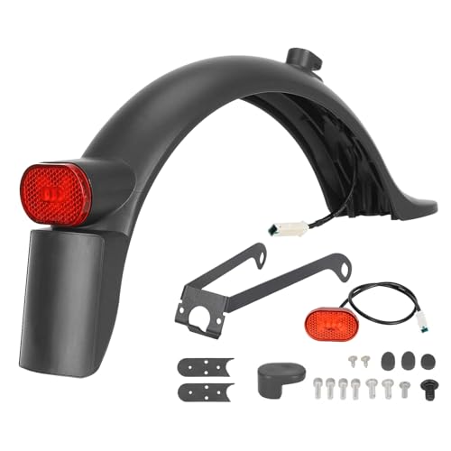 Satgoo E Scooter Schutzblech Hinten für Xiaomi Scooter, Metallhalterung, Integriertes Nummernschild Rahmen, Größerem Rücklicht, Hintere Kotflügel für Xiaomi Pro 2/M365/Pro/1S/Essential/Mi 3 Roller