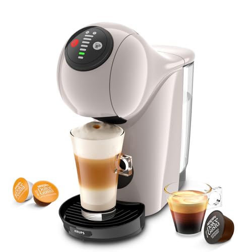 NESCAFÉ DOLCE GUSTO Genio S Kaffeekapselmaschine, abnehmbarer Wassertank 0,8 Liter, heiße und kalte Getränke, 1500 Watt, 15 bar Pumpendruck, Eco-Modus, besonders kompakt, Taupe, KP243AF0