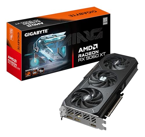 Gigabyte Radeon RX 9060 XT Gaming OC 8G Grafikkarte - 8GB GDDR6, 128bit, PCI-E 5.0, 3320 MHz Kerntakt, 2 x DisplayPort, 1 x HDMI, GV-R9060XTGAMING OC-8GD