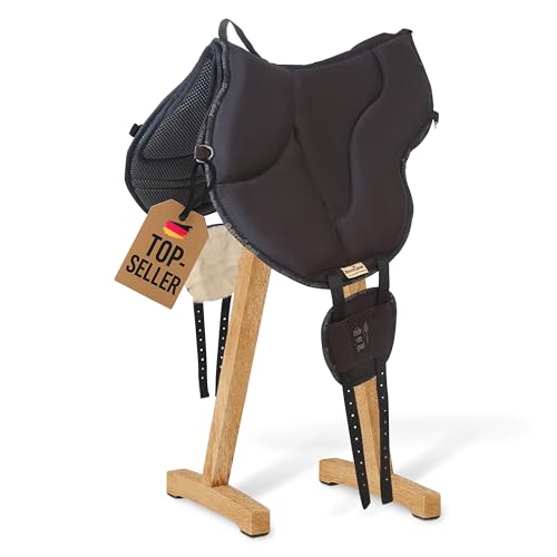 Barefoot Ride-On-Pad Physio – Pferderückenfreundliches Reitkissen mit V-Gurtung – rutschfeste Unterseite & Mikrofaser-Oberfläche – Für ältere Pferde, schwerere Reiter & feine Gewichtshilfen