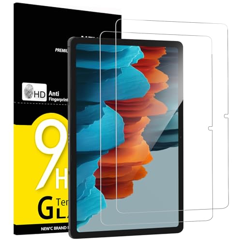 NEW'C 2 Stück, Schutzfolie für Samsung Galaxy Tab S8 2022 / Tab S7 2020 11 Zoll, Panzer Schutz Glas Folie,9H Härte,HD Displayschutzfolie, 0.33mm Ultra-klar