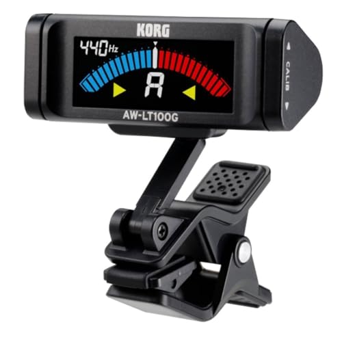 KORG Stimmgerät AWLT100-G Gitarre, E-Gitarre, Akustikgitarre, chromatische, Clip-Tuner mit Kalibrierfunktion, schwarz