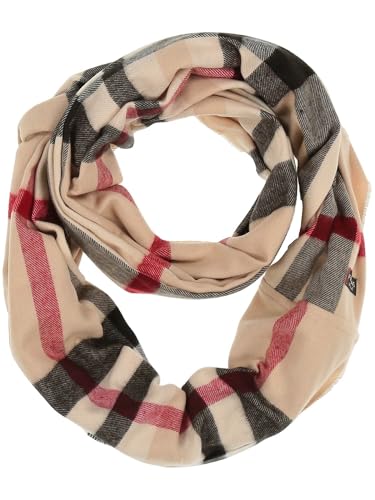 FRAAS Cashmink Loop Schal 56 x 70 cm - Weicher als Kaschmir - Karierter Schlauch-Schal für Damen