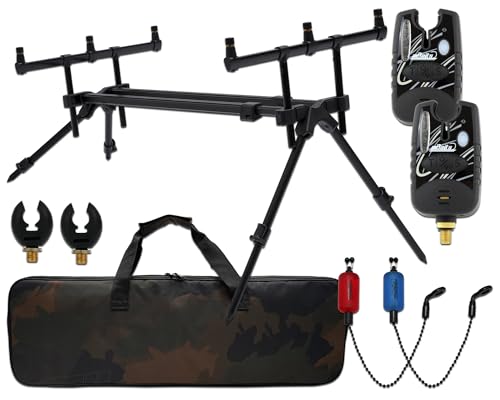 Angel-Berger Magic Baits Luxus Rod Pod Verschiedene Modelle mit Tasche (Luxus Rod Pod mit Zubehör)