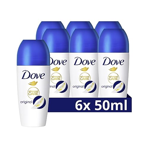Dove Advanced Care Anti-Transpirant Deo Roll-On Original – zuverlässiger Schutz für jeden Tag, 50ml 6er Pack (6 x 50ml)