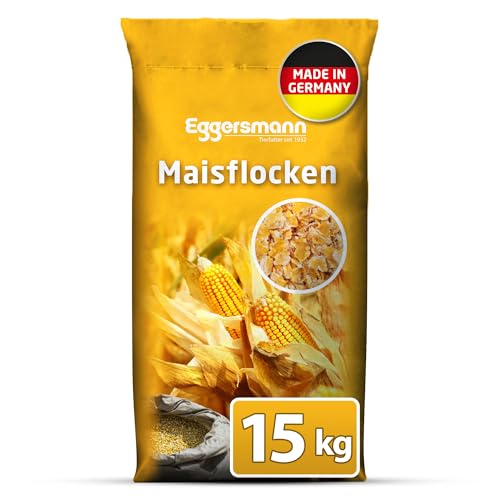 Eggersmann Maisflocken 15 kg – Einzelfuttermittel für Pferde & Ponys – Ideal bei erhöhtem Leistungsanspruch & geschwächten Tieren – Liefert Energie & unterstützt die Gewichtszunahme