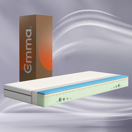 Emma One+ Matratze 100x200 H3 Hart – Kühlende & atmungsaktive 3-Zonen-Schaummatratze – Ergonomisch, Klimaregulierend & Waschbarer Bezug – Für alle Schlafpositionen geeignet
