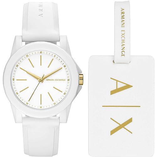 Armani Exchange Watch for Women, Quartz Movement and 40mm Case Size with Stainless Steel, Leather or Silicone Strap