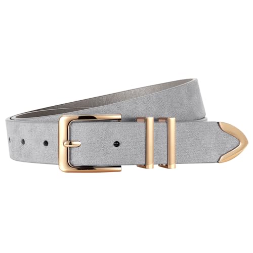 XZQTIVE Damen Gürtel–mit Goldener Schnalle, Modischer Ledergürtel，Gürtel für Jeans, Kleider und Hosen