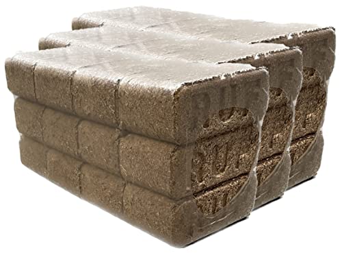 Holzbriketts aus Nadelholz Brennholz für Ofen, Kamin oder Feuerstelle, optimal zum Anzünden, Sehr guter Heizwert (Frei von Zusätzen oder Bindemitteln) 30 kg