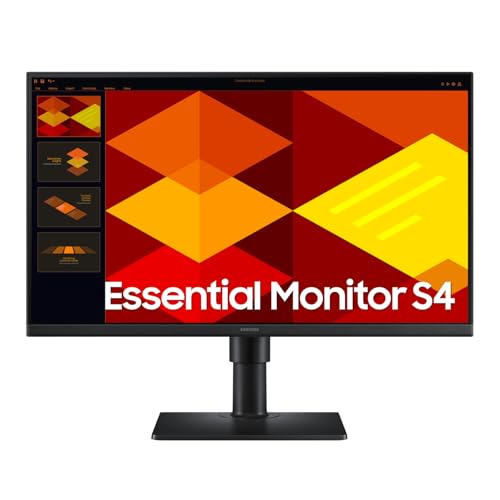Samsung Essential S40GD 61.0 cm Monitor | Full HD Display | IPS Panel | Tilt Swivel Pivot | HDMI & DP | 100Hz Refresh | 5ms Response | Schwarz