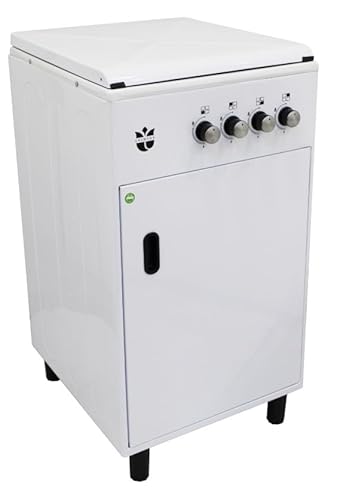 Gasmann 50cm Standherd SHG5050F weiß mit Flaschenfach Propan 50 mbar 4 Gas-Kocher /1 m Gasschlauch und Regler