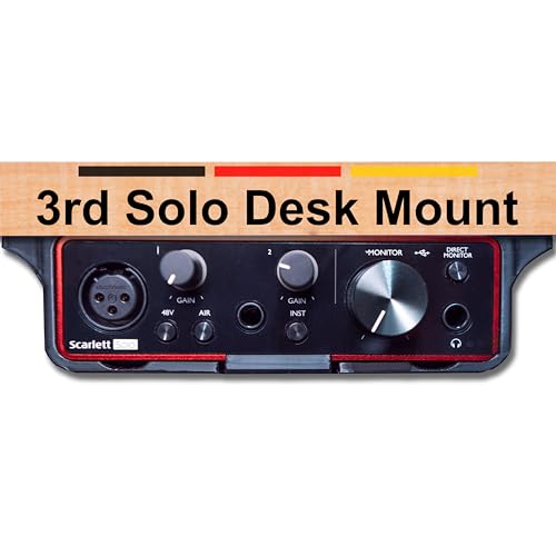 Tischhalterung für Focusrite Scarlett Solo 3rd Gen Audio-Interface, Desk Mount, Under Desk Mount