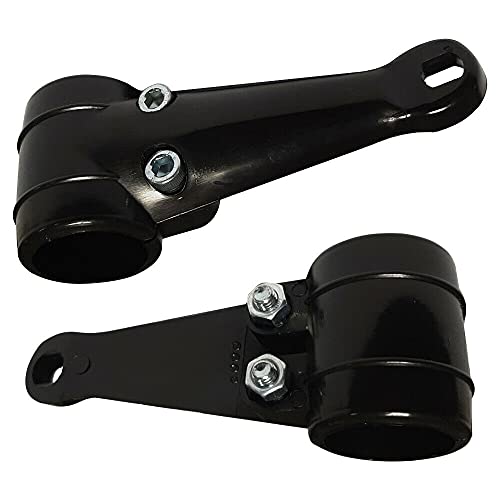 cyclingolors 2x Lampenhalter Scheinwerfer Halter Halterung Schwarz Moped Mofa Roller Motorrad 26-32mm x 125mm
