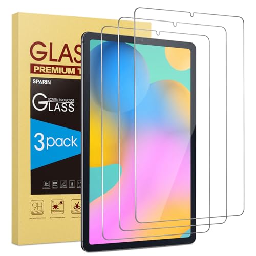 SPARIN 3 Stück Panzer Schutz Glas Schutzfolie für Samsung Galaxy Tab S6 Lite 2024/2022/2020 10,4 zoll, 9H Härte Displayschutz Folie