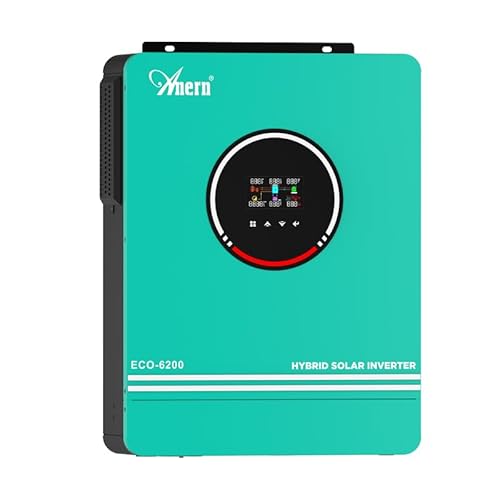 Anern Hybrid Wechselrichter Solar 6200W 48Vdc zu AC 230V PV 60-500VDC Off Grid Reine Sinus Welle Solar Wechselrichte 120A MPPT Für Bleisäure- und Lithium-Batterien mit WiFi-Modul