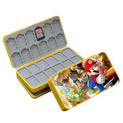 doepeBAE Switch Spiele Aufbewahrung, Switch Spiele Lagerung, Switch Spiele Hüllen Aufbewahrung, Magnetverschluss, Weiches Silikon Futter, Mit 48 Game Card Slots und 48 Micro SD Karten (B04)