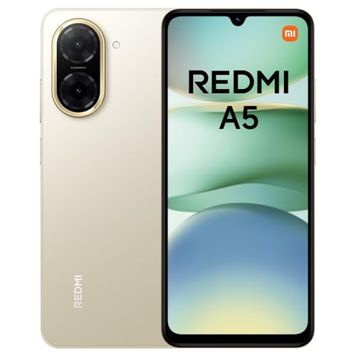 XIAOMI Redmi A5 Smartphone, 3+64GB, Gold, Superklare 32MP AI-Kamera, 5200mAh Akku, Leistungsstarker Octa-Core-Prozessor, Immersives 6,88