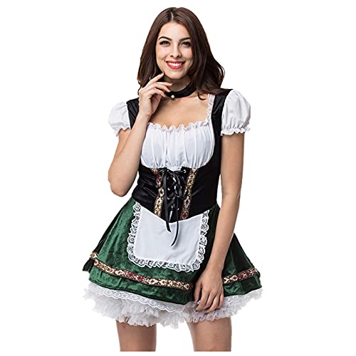 Halloween Kostüm-Körper Karneval-Kostüm Bühnenkleid Oktoberfest Skulpturenkleid für Frauen (Green, XXL)