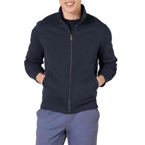 Amazon Essentials Herren Fleece-Jacke mit durchgehendem Reißverschluss, Marineblau, XXL