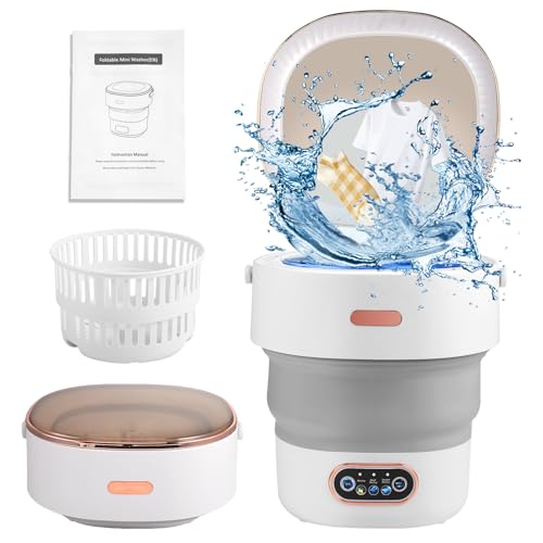 Mini Waschmaschine 13L,Portable Washing Machine Mit Schleuder,Reisewaschmaschine Mit 3 Modi,Mobile Waschmaschine,Campingwaschmaschine Für Unterwäsche Babykleidung