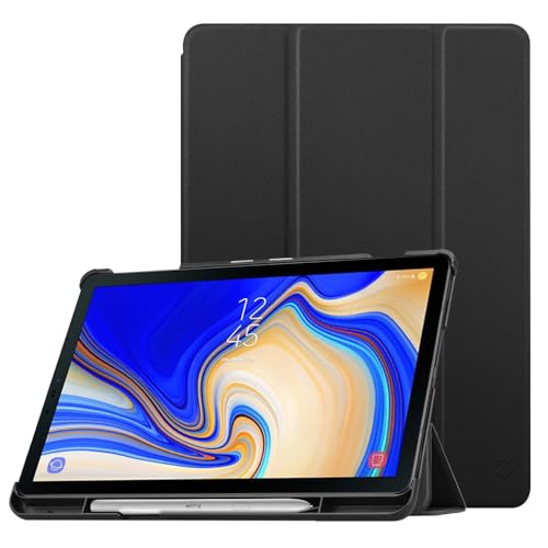 Fintie Hülle für Samsung Galaxy Tab S4 10.5 2018 mit S Pen Halter - Ultra Schlank Ständer Schutzhülle Case mit Auto Schlaf/Wach Funktion für Samsung Tab S4 10.5 Zoll Tablet T830/T835, Schwarz