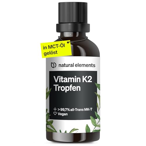 natural elements Vitamin K2 MK-7 200µg – 50 ml – all-Trans Gehalt  src=