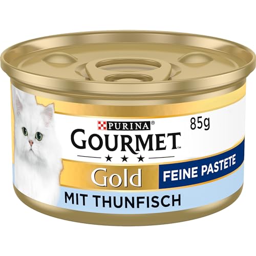 Gourmet PURINA GOURMET Gold Feine Pastete Katzenfutter nass, mit Thunfisch, 12er Pack (12 x 85g)
