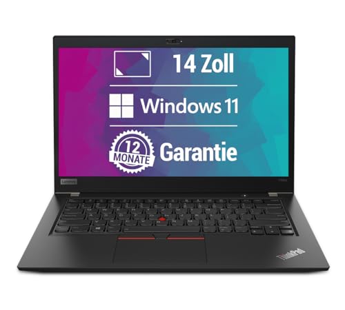 Lenovo ThinkPad T480s 14 Zoll Full HD Laptop Intel Core i5-8350U@ bis zu 3,6 GHz 8 GB 256 GB SSD mit Windows 11 Pro & GRATIS Antiviren-Software inkl. 12 Monate Garantie (Generalüberholt)