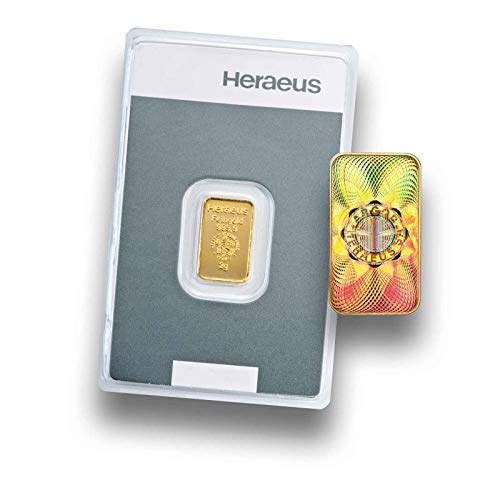 Goldbarren 2g Kinebar - 2 Gramm Gold - Heraeus - Prägefrisch - LBMA zertifiziert