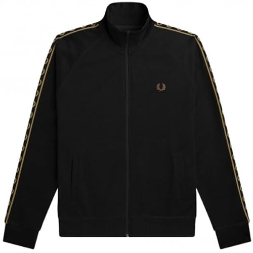 Fred Perry Kontrast Tape Track, Schwarz , XL