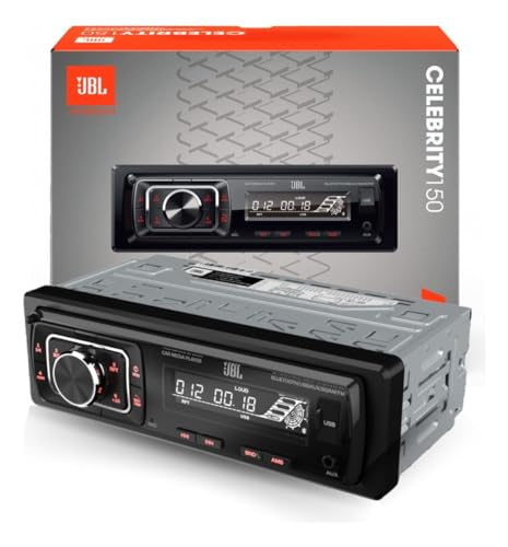 JBL Autoradio Bluetooth Celebrity 150 von Harman Kardon, 1 DIN 4 x 50W AM/FM Radio Mit Bluetooth Streaming und Freisprecheinrichtung für Auto mit Abnehmbares Display, USB, SD, AUX und 2 RCA Ausgänge