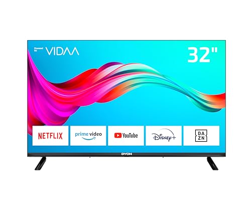 DYON Smart 32 VX - 32 Zoll (80 cm) Smart TV mit HD Triple Tuner (DVB-C/-S2/-T2), App Store, Prime Video, Netflix, YouTube, DAZN, Disney+, waipu.TV, Hotelmodus