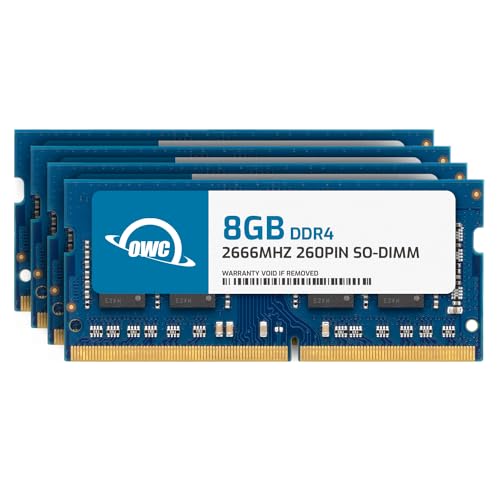 OWC - 32GB Memory Upgrade Kit - 4 x 8GB PC21300 DDR4 2666MHz SO-DIMMs für 27-inch iMac with Retina 5K (2019-2020) und kompatible PCs