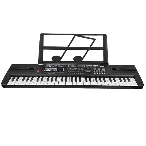 Digital Keyboard, Ideales Einsteiger-Keyboard mit 61 Tasten & zahlreichen Instrumentenklängen, Portables Keyboard zum Lernen für Anfänger mit Ständer & Mikrofon, Jungen und