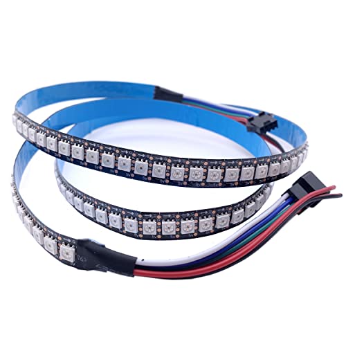 SK9822 RGB Led Streifen Licht Ähnliche APA102 1m 5m 30 60 144 LED DATEN und UHR Separat Einzeln address IP30 65 67 DC5V (Black PCB IP30, 1 M 144 Led/M)