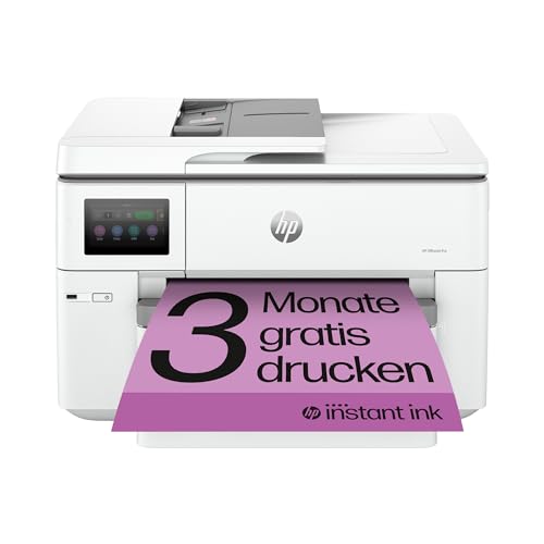 HP OfficeJet Pro 9730e A3-Multifunktionsdrucker, Drucken, Scannen und Kopieren bis A3, 3 Monate gratis drucken mit HP Instant Ink inklusive, HP+, Fax, WLAN, LAN, Duplex, Airprint, Grau-Weiß