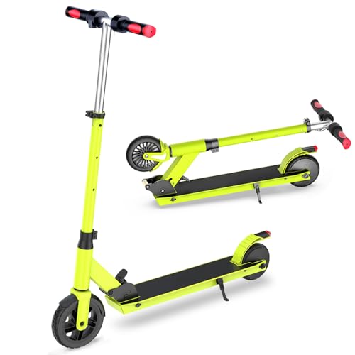 E Scooter FüR Kinder 6-16 Jahren 150 W Motor & 3 GäNge(6, 12, 18 Km/H) Max Reichweite 13km Kinder E Roller HöHenverstellbar Und Faltbar Elektroroller FüR Kinder Und Teenager (Grün)