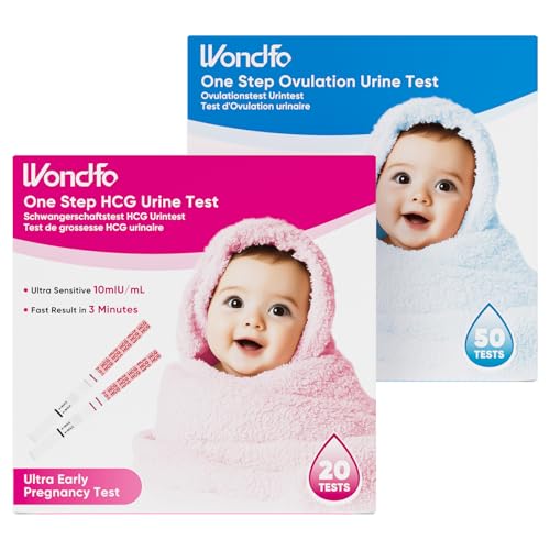 Wondfo 20 Schwangerschaftstest Frühtest und 50 Ovulationstest Schwangerschaft Streifen Fruchtbarkeitstests