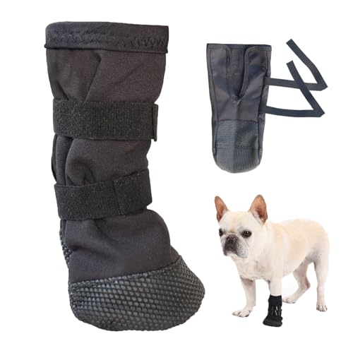 Hundeschuhe Pfotenschutz Outdoor,Hundesocken Anti Rutsch Leckschutz Hunde Socken Dog Shoes Socks Paws Stop Licking,Schuhe Hundepfoten Innen und Draußen Haustierschuhe,für Pet Verletzung Recovery(S)