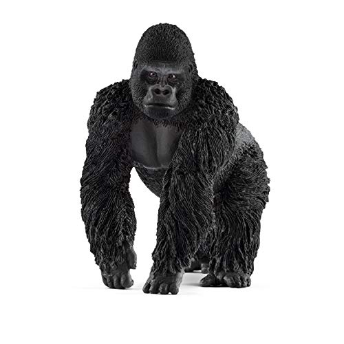 schleich WILD LIFE 14770 Realistische Gorilla Männchen Tiere Figur - Realistisches Gorillamännchen - Tiere Figuren Sets für Fantasievolles Spiel ab 3 Jahren